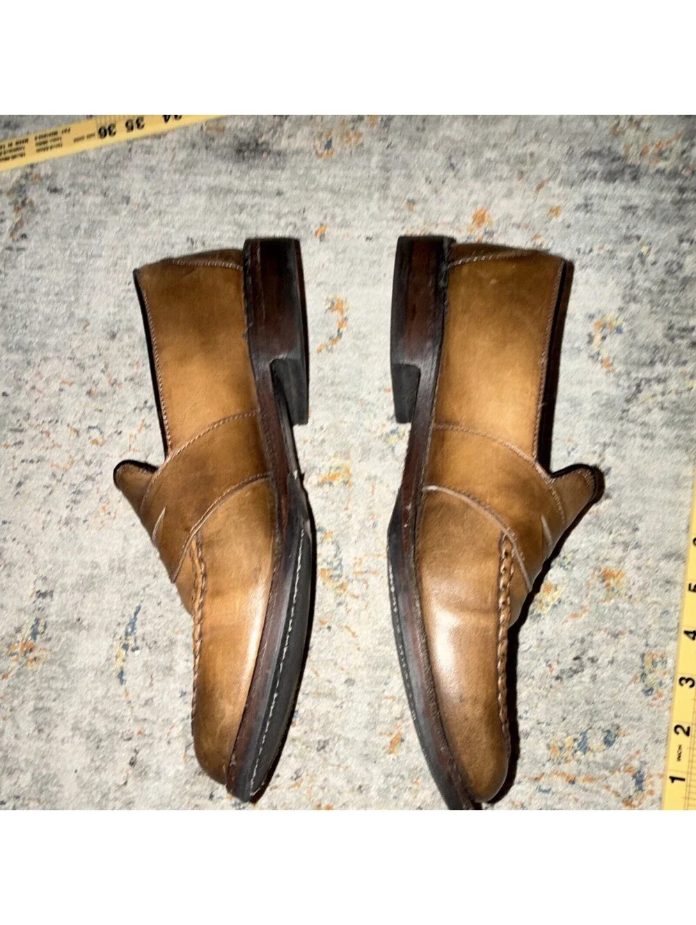 Allen Edmonds Men’s Brown Leather Penny Loafer Slip-On Almond Toe 8D 4838
